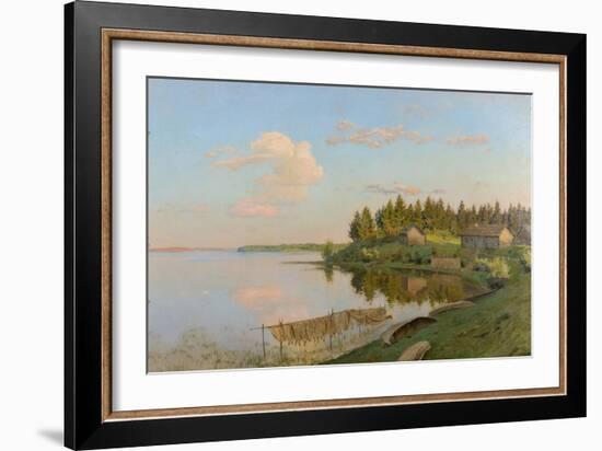 At a lake. 1893-Isaak Iljitsch Lewitan-Framed Giclee Print