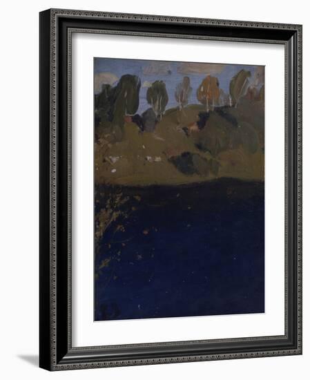 At a Lake, Autumn, 1890S-Isaak Ilyich Levitan-Framed Giclee Print