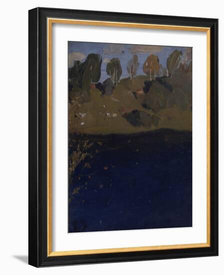 At a Lake, Autumn, 1890S-Isaak Ilyich Levitan-Framed Giclee Print