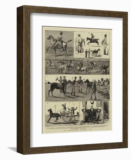 At a Race-Meeting, Feverabad, India-null-Framed Giclee Print