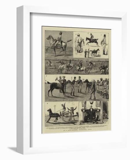 At a Race-Meeting, Feverabad, India-null-Framed Giclee Print