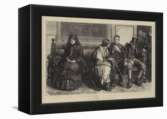 At a Railway Station, a Study-Frank Holl-Framed Premier Image Canvas