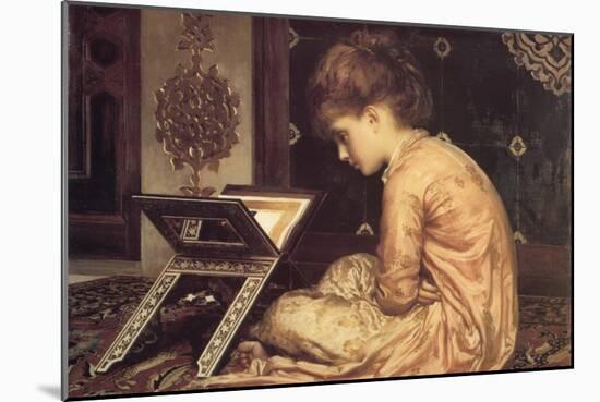 At a Reading Desk-Frederick Leighton-Mounted Art Print