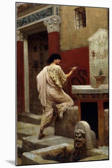 At a Wall, Pompeii-Stepan Vladislavovich Bakalowicz-Mounted Premium Giclee Print