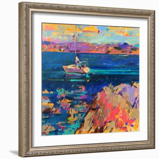 At Anchor, St Tropez Coast-Peter Graham-Framed Giclee Print