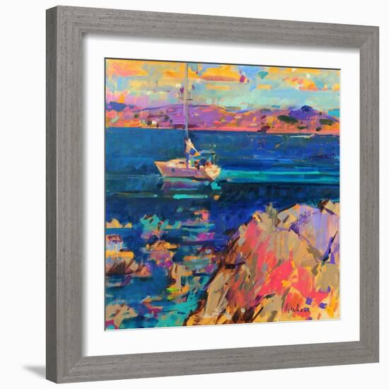 At Anchor, St Tropez Coast-Peter Graham-Framed Giclee Print