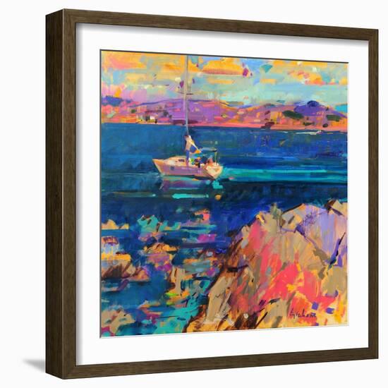 At Anchor, St Tropez Coast-Peter Graham-Framed Giclee Print