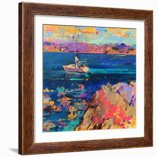 At Anchor, St Tropez Coast-Peter Graham-Framed Giclee Print