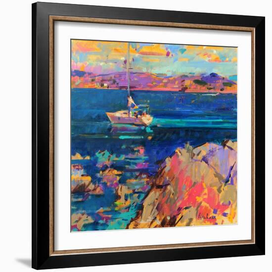 At Anchor, St Tropez Coast-Peter Graham-Framed Giclee Print