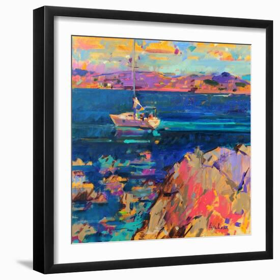 At Anchor, St Tropez Coast-Peter Graham-Framed Giclee Print