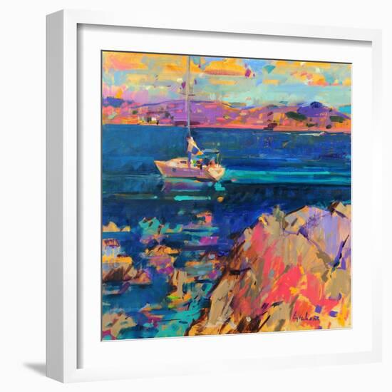 At Anchor, St Tropez Coast-Peter Graham-Framed Giclee Print