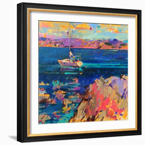 At Anchor, St Tropez Coast-Peter Graham-Framed Giclee Print