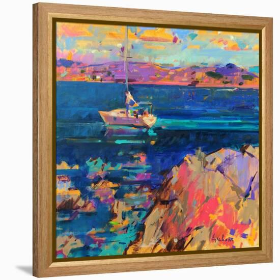 At Anchor, St Tropez Coast-Peter Graham-Framed Premier Image Canvas