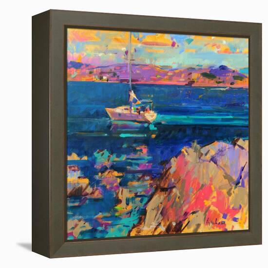 At Anchor, St Tropez Coast-Peter Graham-Framed Premier Image Canvas