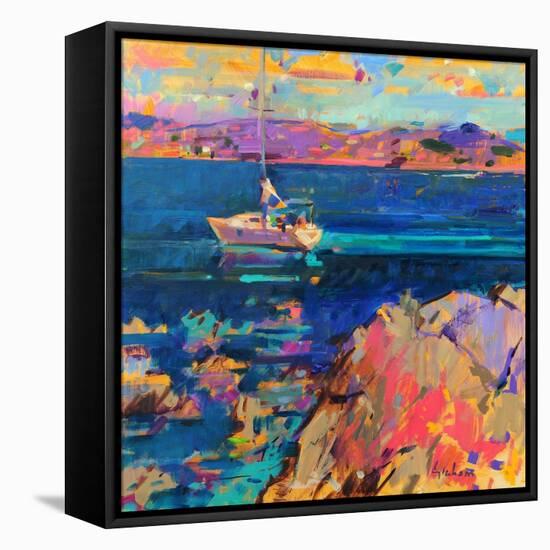 At Anchor, St Tropez Coast-Peter Graham-Framed Premier Image Canvas