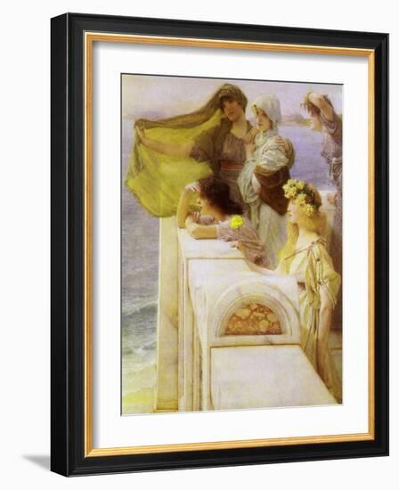 At Aphrodite’S Cradle, 1908-Sir Lawrence Alma-Tadema-Framed Giclee Print