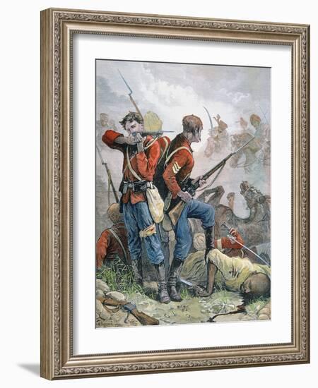 At Bay', British Soldiers During the Second Anglo-Afghan War, 1880 (Colour Litho)-William Heysham Overend-Framed Giclee Print