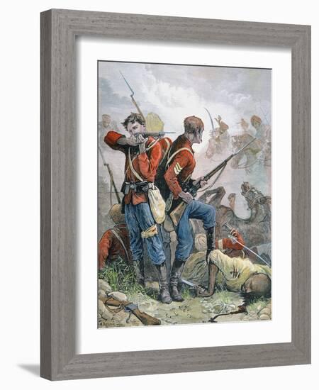 At Bay', British Soldiers During the Second Anglo-Afghan War, 1880 (Colour Litho)-William Heysham Overend-Framed Giclee Print