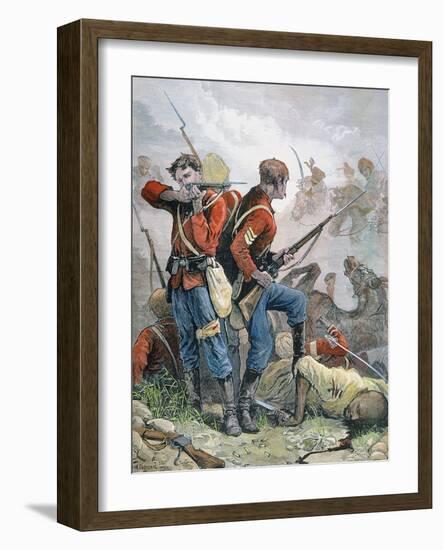 At Bay', British Soldiers During the Second Anglo-Afghan War, 1880 (Colour Litho)-William Heysham Overend-Framed Giclee Print