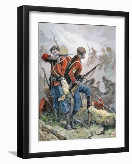 At Bay', British Soldiers During the Second Anglo-Afghan War, 1880 (Colour Litho)-William Heysham Overend-Framed Giclee Print