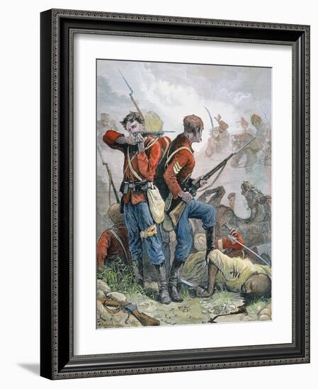 At Bay', British Soldiers During the Second Anglo-Afghan War, 1880 (Colour Litho)-William Heysham Overend-Framed Giclee Print