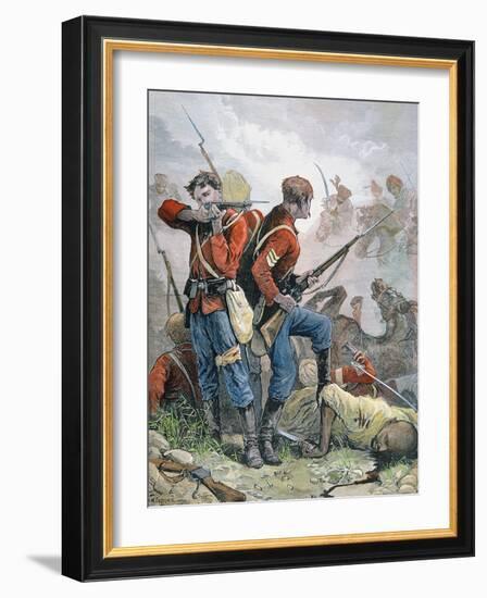 At Bay', British Soldiers During the Second Anglo-Afghan War, 1880 (Colour Litho)-William Heysham Overend-Framed Giclee Print