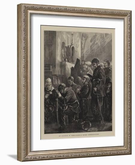 At Church in Versailles, a Mixed Congregation-Henry Woods-Framed Giclee Print