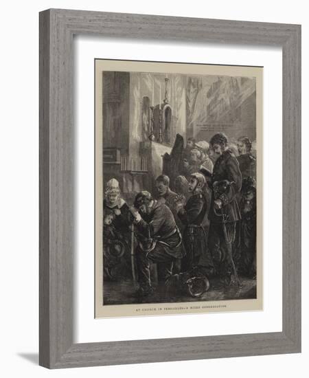 At Church in Versailles, a Mixed Congregation-Henry Woods-Framed Giclee Print