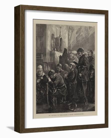 At Church in Versailles, a Mixed Congregation-Henry Woods-Framed Giclee Print