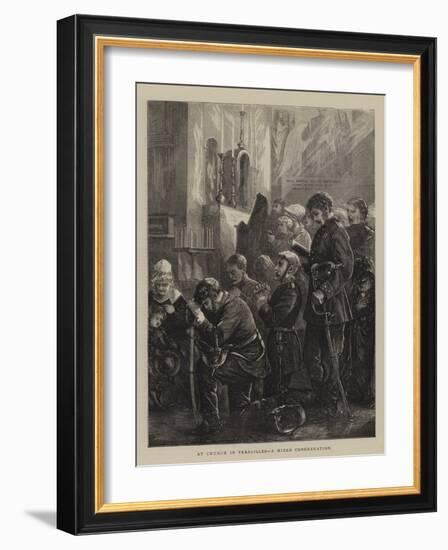 At Church in Versailles, a Mixed Congregation-Henry Woods-Framed Giclee Print