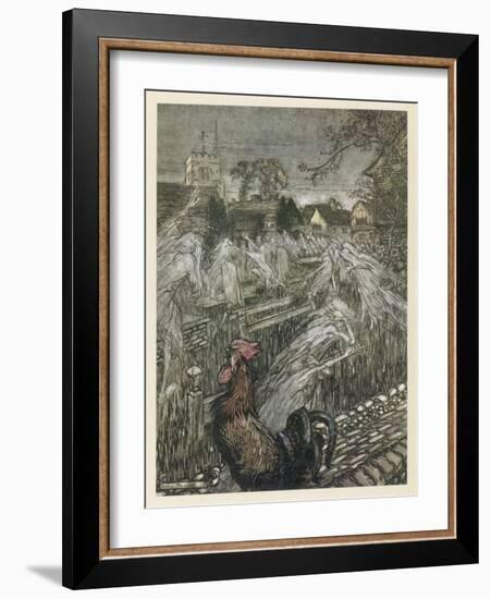 At Cock-Crow-Arthur Rackham-Framed Art Print
