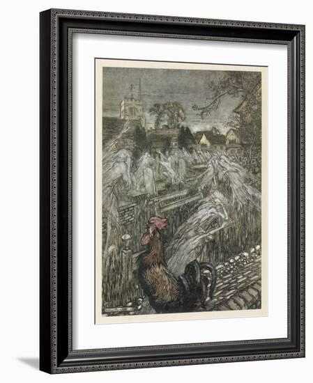 At Cock-Crow-Arthur Rackham-Framed Art Print