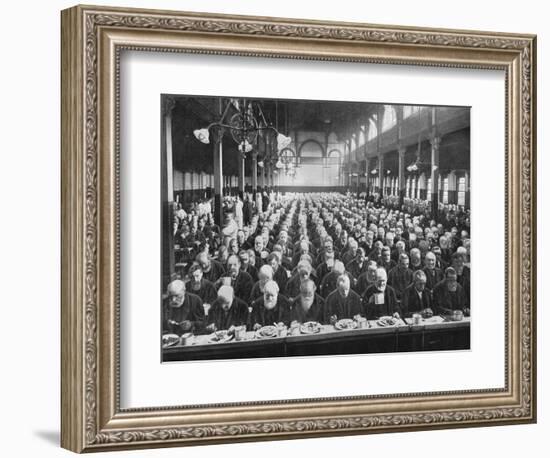 At dinner, St Marylebone Workhouse, London, c1901 (1903)-Unknown-Framed Photographic Print