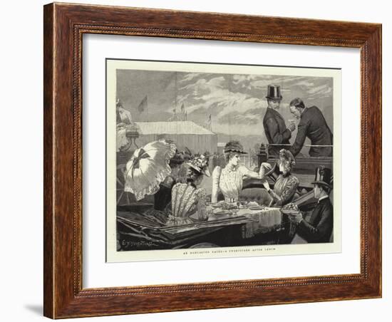 At Doncaster Races, a Sweepstake after Lunch-Edward Frederick Brewtnall-Framed Giclee Print