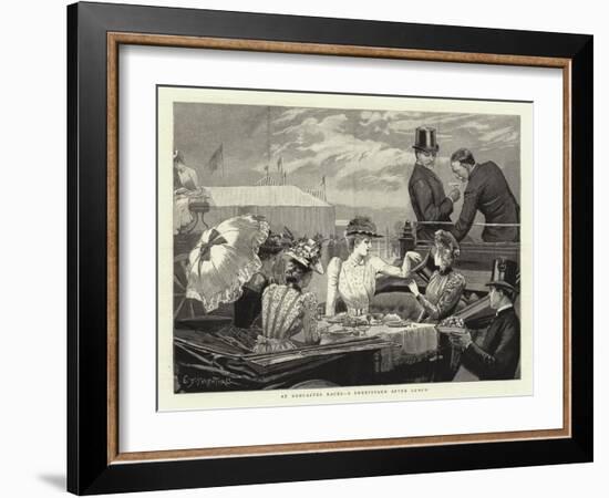 At Doncaster Races, a Sweepstake after Lunch-Edward Frederick Brewtnall-Framed Giclee Print