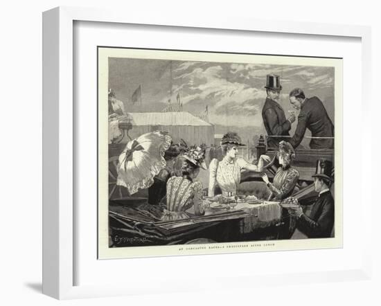 At Doncaster Races, a Sweepstake after Lunch-Edward Frederick Brewtnall-Framed Giclee Print