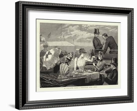 At Doncaster Races, a Sweepstake after Lunch-Edward Frederick Brewtnall-Framed Giclee Print