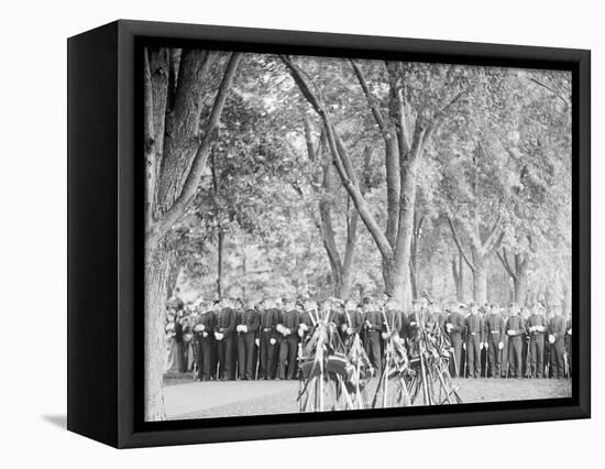 At Ease, Battalion Drill, U.S. Naval Academy-null-Framed Stretched Canvas