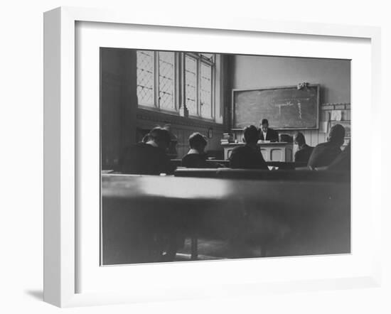 At Eton College, Students Attending a French Lesson-null-Framed Photographic Print