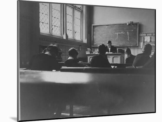 At Eton College, Students Attending a French Lesson-null-Mounted Photographic Print