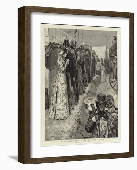 At Goodwood, Waiting to See the Coaches Arrive-Edward Frederick Brewtnall-Framed Premium Giclee Print