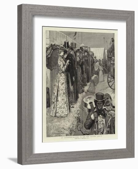 At Goodwood, Waiting to See the Coaches Arrive-Edward Frederick Brewtnall-Framed Giclee Print