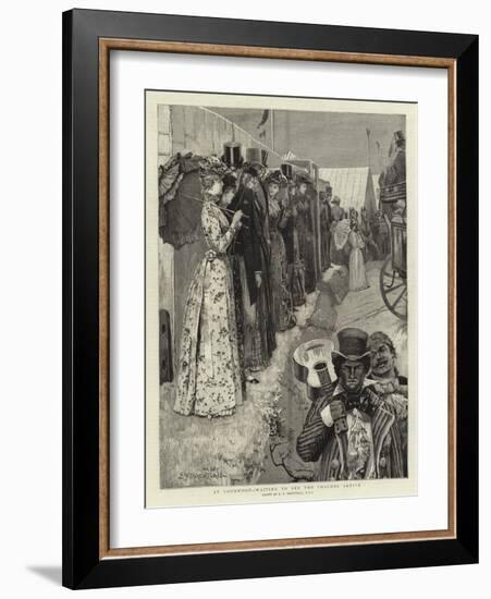 At Goodwood, Waiting to See the Coaches Arrive-Edward Frederick Brewtnall-Framed Giclee Print