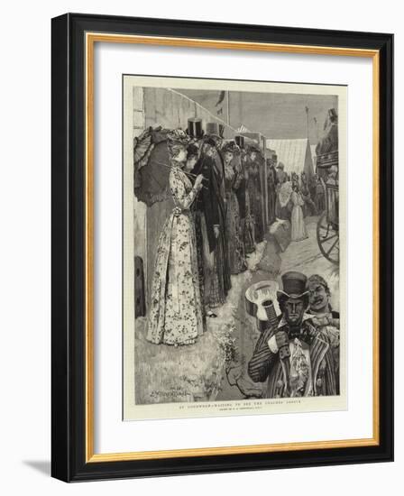 At Goodwood, Waiting to See the Coaches Arrive-Edward Frederick Brewtnall-Framed Giclee Print