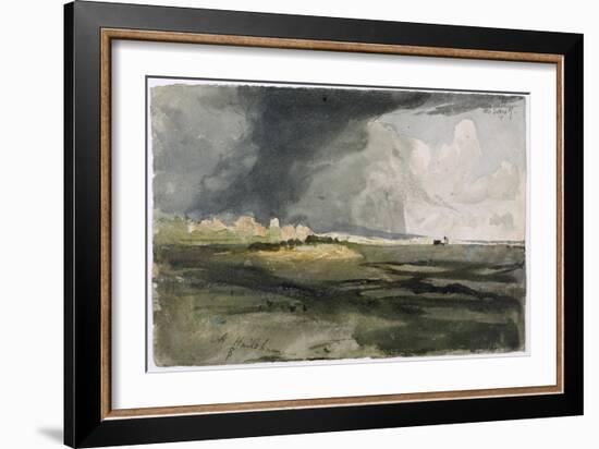 At Hailsham, Sussex: a Storm Approaching, 1821 (W/C over Graphite on Paper)-Samuel Palmer-Framed Giclee Print