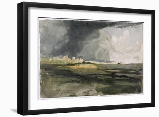 At Hailsham, Sussex: a Storm Approaching, 1821 (W/C over Graphite on Paper)-Samuel Palmer-Framed Giclee Print