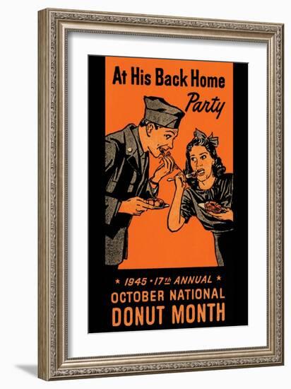 At His Back Home Party-null-Framed Art Print