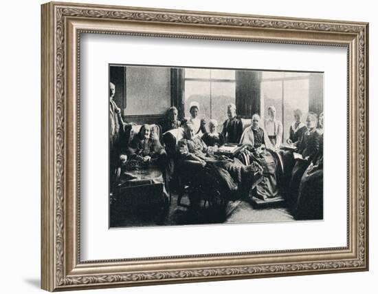 'At Home, a Favourite Window Recess in the Women's Corridor', 1901-Unknown-Framed Photographic Print
