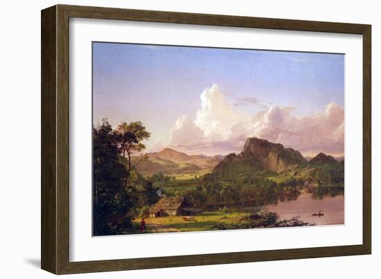 At Home on the Lake-Frederic Edwin Church-Framed Art Print