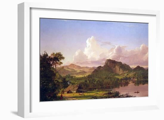 At Home on the Lake-Frederic Edwin Church-Framed Art Print